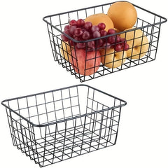 2pcs Wire Storage Baskets Household - Make Life Tidier