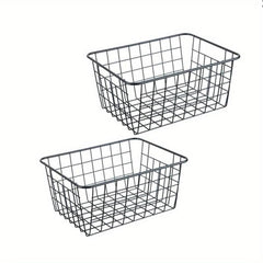 2pcs Wire Storage Baskets Household - Make Life Tidier