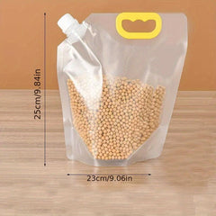 5pcs Transparent Rice Suction Nozzle Bag Grain Storage Anti-odor Leak