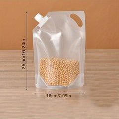 5pcs Transparent Rice Suction Nozzle Bag Grain Storage Anti-odor Leak