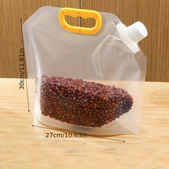 5pcs Transparent Rice Suction Nozzle Bag Grain Storage Anti-odor Leak