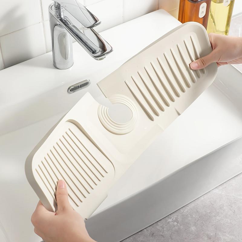Silicone Faucet Drain Mat Kitchen Bathroom Universal