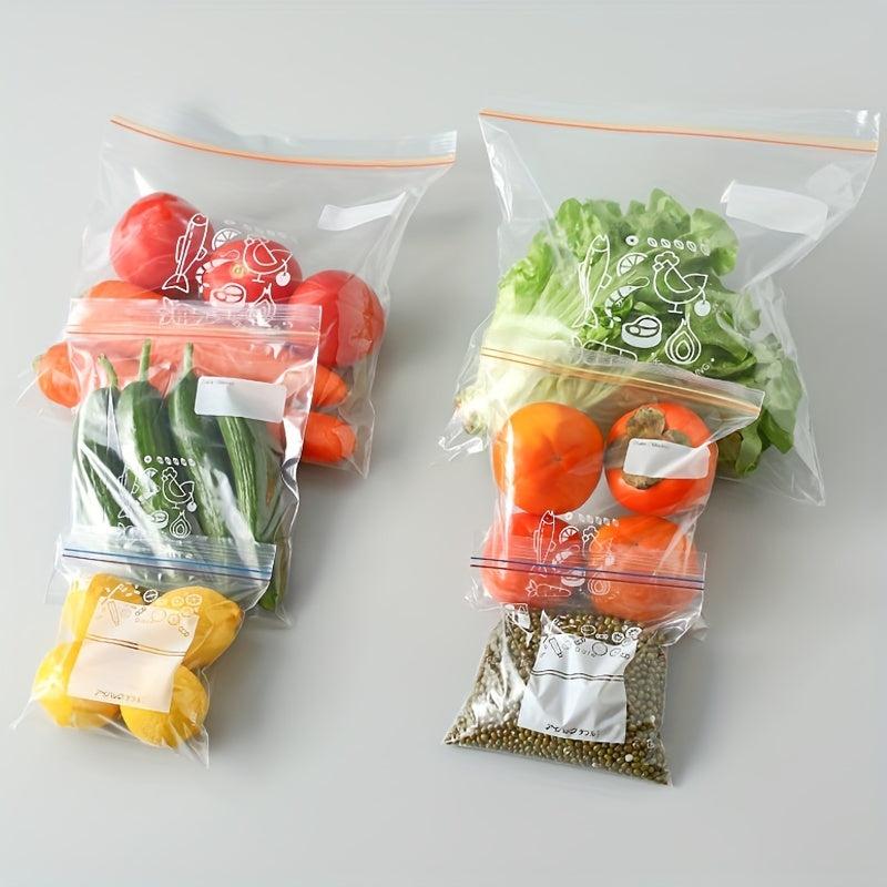 Leakproof Clear Zipper Bags for Food Storage - 45pcs