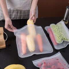 4 Count Reusable Freezer Bags BPA Free