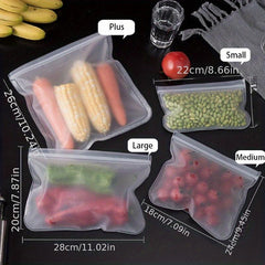 4 Count Reusable Freezer Bags BPA Free