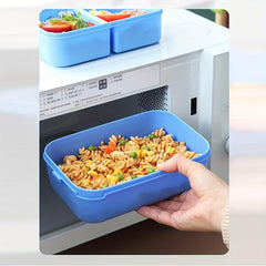 Layered Lunch Box Divided Microwave Oven Bento Box Leakproof