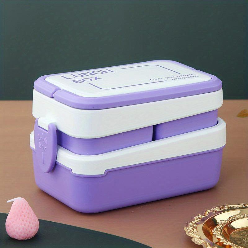 Layered Lunch Box Divided Microwave Oven Bento Box Leakproof