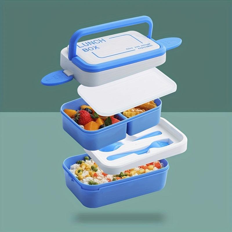 Layered Lunch Box Divided Microwave Oven Bento Box Leakproof