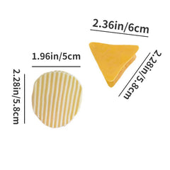 2pcs Plastic Potato Chip Shaped Sealing Clip Snack Bag Clip