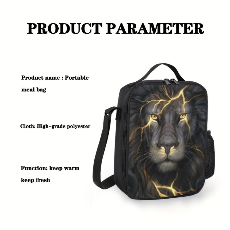 Animal Lion Lunch Bag Waterproof Outdoor Picnic Bag