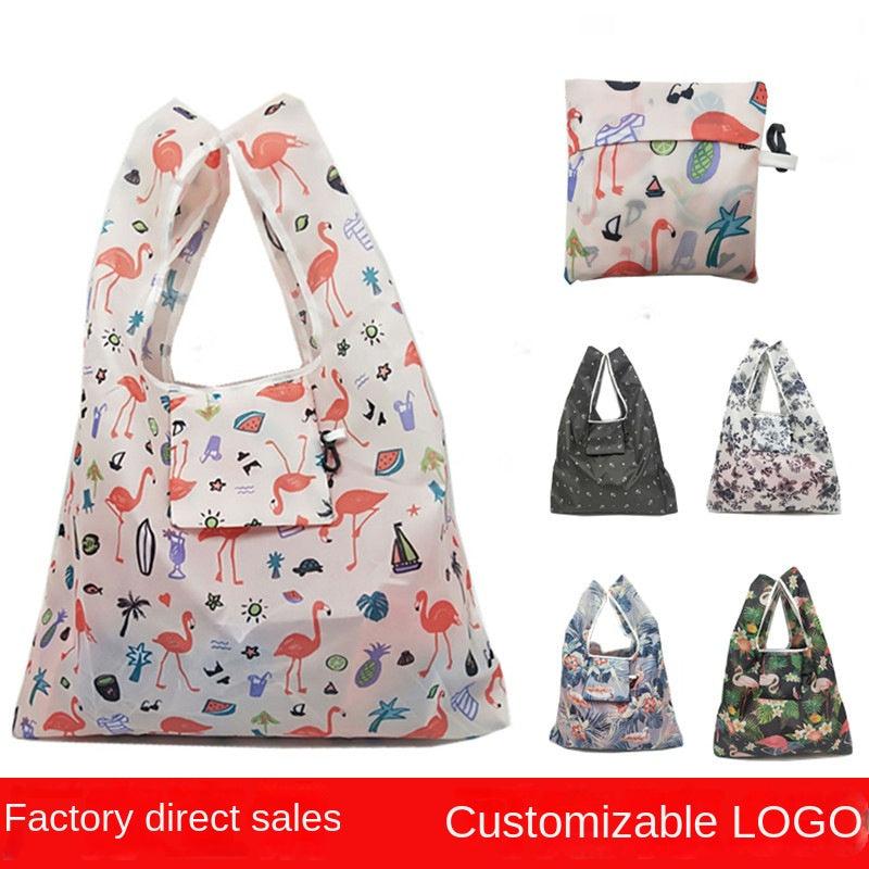 Reusable Grocery Bag Durable Lightweight Foldable Washable Polyester Shopping