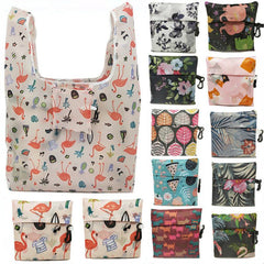 Reusable Grocery Bag Durable Lightweight Foldable Washable Polyester Shopping
