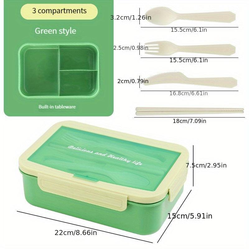 Adult Bento Box 3-Compartment Leakproof Lunch Container