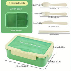 Adult Bento Box 3-Compartment Leakproof Lunch Container
