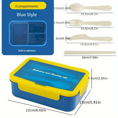 Adult Bento Box 3-Compartment Leakproof Lunch Container