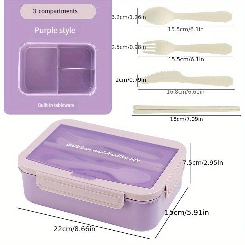 Adult Bento Box 3-Compartment Leakproof Lunch Container