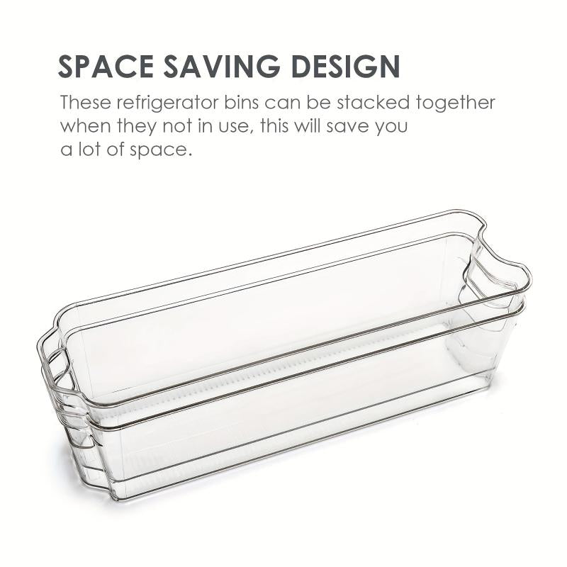 Clear Plastic Fridge Organizer Bins BPA Free