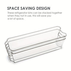 Clear Plastic Fridge Organizer Bins BPA Free
