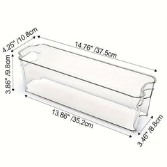 Clear Plastic Fridge Organizer Bins BPA Free