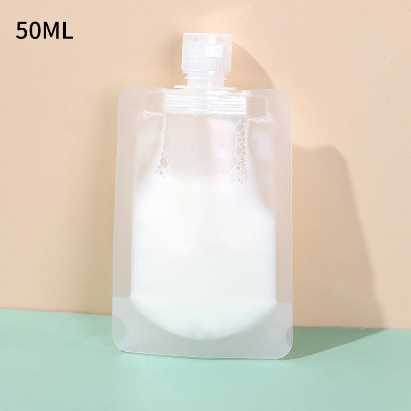 3pcs Travel Liquid Clear Plastic Bags Squeeze Pouch Cosmetic Containers