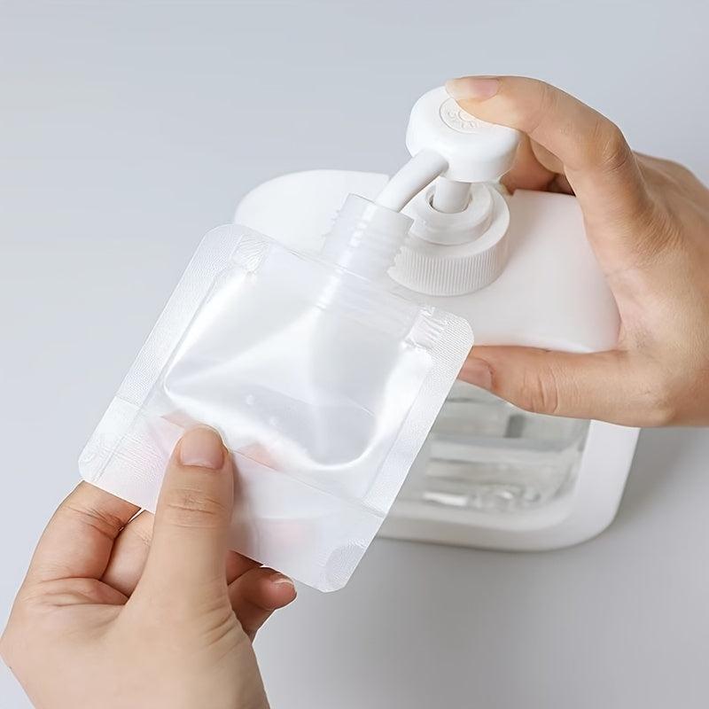 3pcs Travel Liquid Clear Plastic Bags Squeeze Pouch Cosmetic Containers