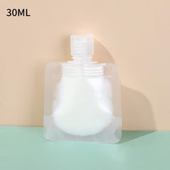 3pcs Travel Liquid Clear Plastic Bags Squeeze Pouch Cosmetic Containers