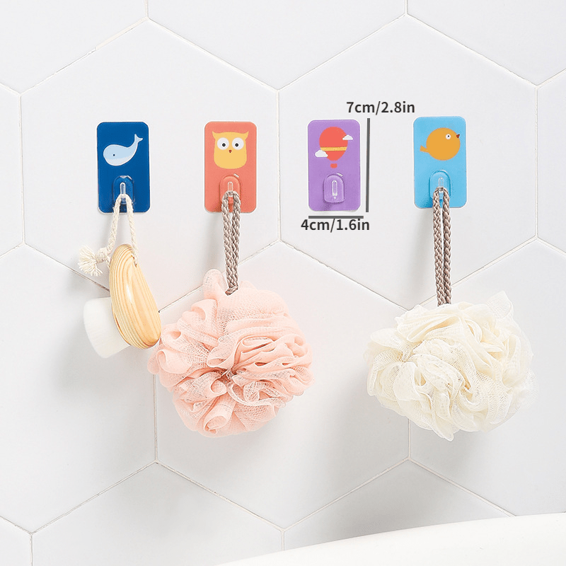 Cartoon Animal Adhesive Hook Panda Punch Traceless Self-adhesive Hanger