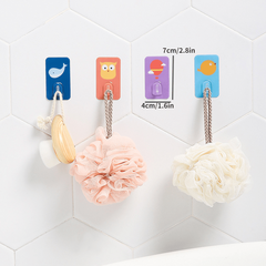 Cartoon Animal Adhesive Hook Panda Punch Traceless Self-adhesive Hanger