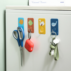 Cartoon Animal Adhesive Hook Panda Punch Traceless Self-adhesive Hanger