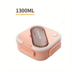 1pc Divided Bento Box Lunch Box Square Single layer Sealed Lunch Box