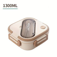 1pc Divided Bento Box Lunch Box Square Single layer Sealed Lunch Box