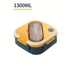 1pc Divided Bento Box Lunch Box Square Single layer Sealed Lunch Box