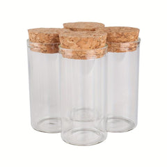 4pcs Glass Test Tubes with Cork Stopper 10ml 60ml DIY Crafts Wedding