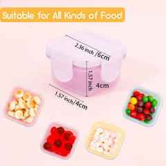 4pcs Leak Proof Food Storage Containers, Reusable, Portable Sauce Box