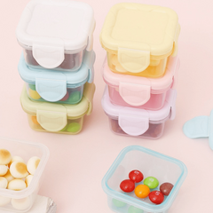 4pcs Leak Proof Food Storage Containers, Reusable, Portable Sauce Box