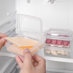 Sliced Cheese Container For Fridge Flip Lid Fresh Keeping Leakproof Box