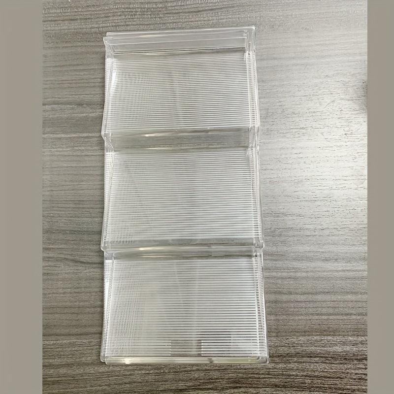 3-Layer Expandable Seasoning Storage Rack for Cabinet - Transparent