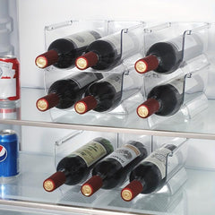 Stackable PET Wine Rack Holder for Kitchen and Refrigerator