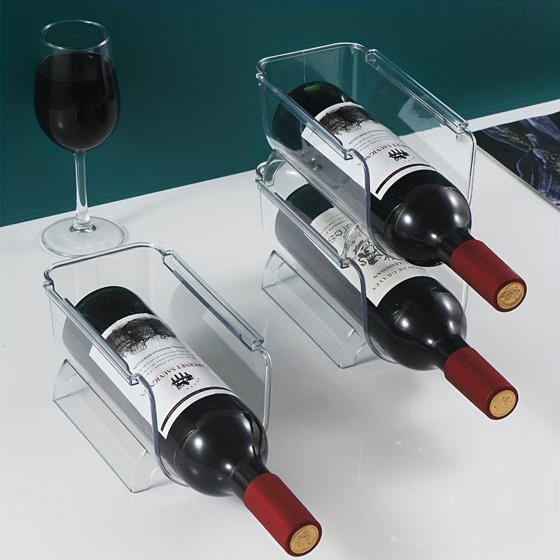 Stackable PET Wine Rack Holder for Kitchen and Refrigerator