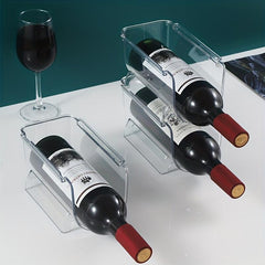 Stackable PET Wine Rack Holder for Kitchen and Refrigerator