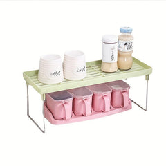 Plastic Foldable Seasoning Rack Condiment Storage for Kitchen Countertop