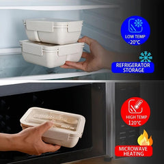 Leakproof Lunch Box Bento Set w/ Spoon & Fork - For Teenagers & Workers