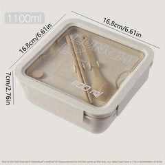 Leakproof Lunch Box Bento Set w/ Spoon & Fork - For Teenagers & Workers