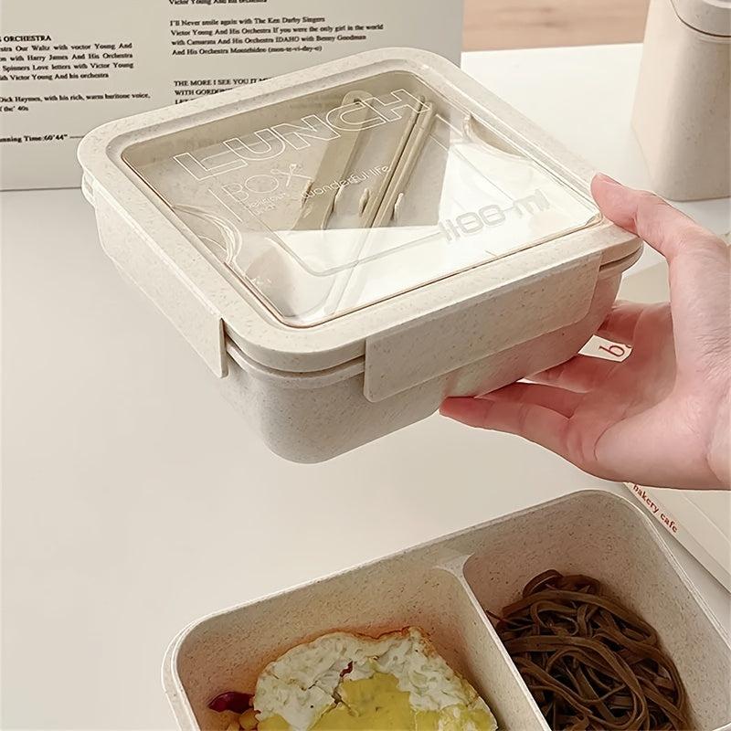 Leakproof Lunch Box Bento Set w/ Spoon & Fork - For Teenagers & Workers