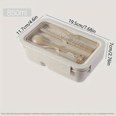 Leakproof Lunch Box Bento Set w/ Spoon & Fork - For Teenagers & Workers