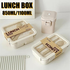 Leakproof Lunch Box Bento Set w/ Spoon & Fork - For Teenagers & Workers