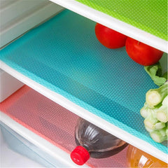 4pcs Refrigerator Liners Mats Waterproof Oilproof Fridge Liners for Shelves