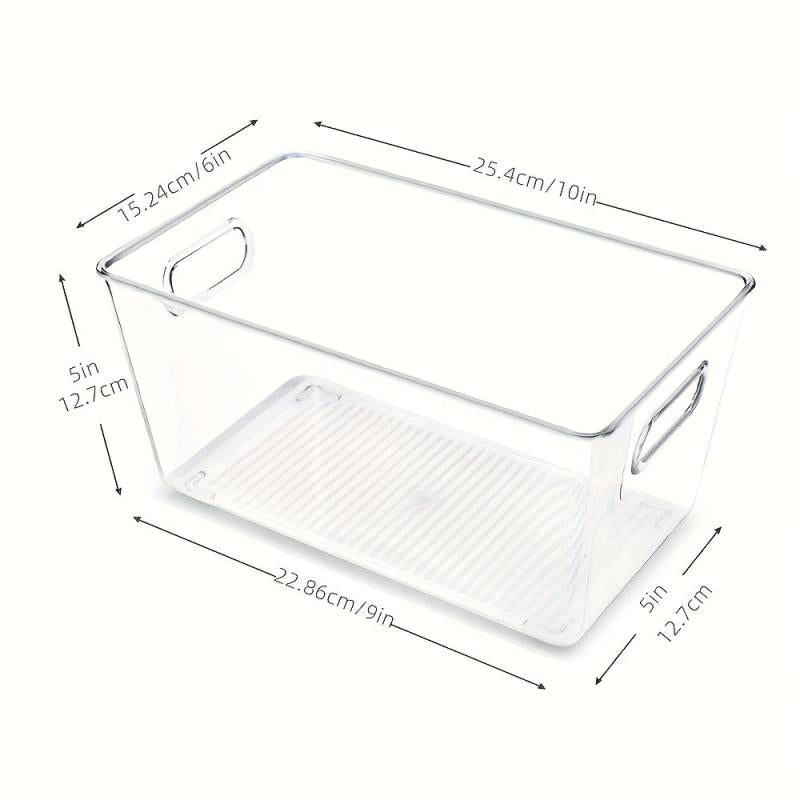 Clear Kitchen Pantry Organizer Container Bins With Handles