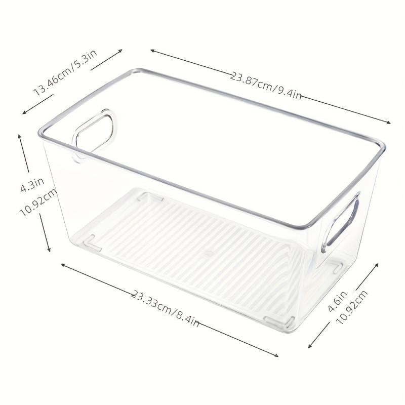 Clear Kitchen Pantry Organizer Container Bins With Handles