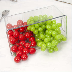 Clear Kitchen Pantry Organizer Container Bins With Handles